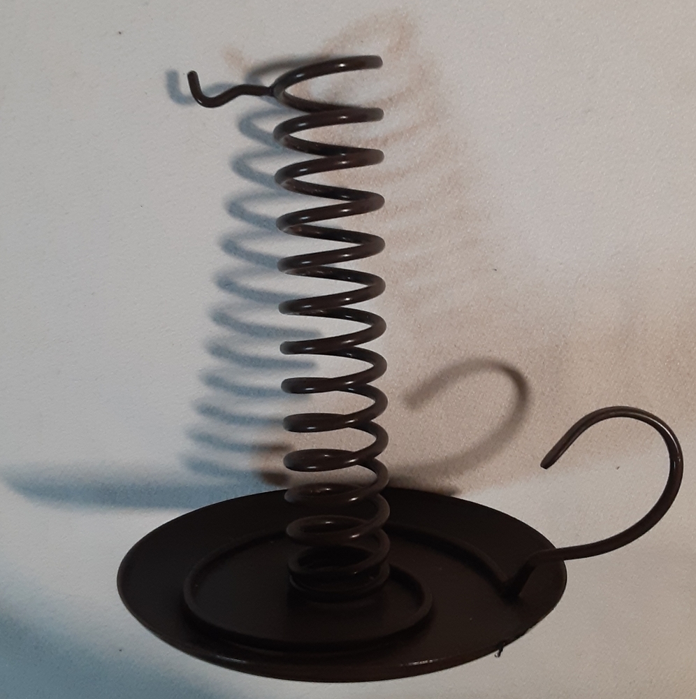 BRONZE spiral candle holder